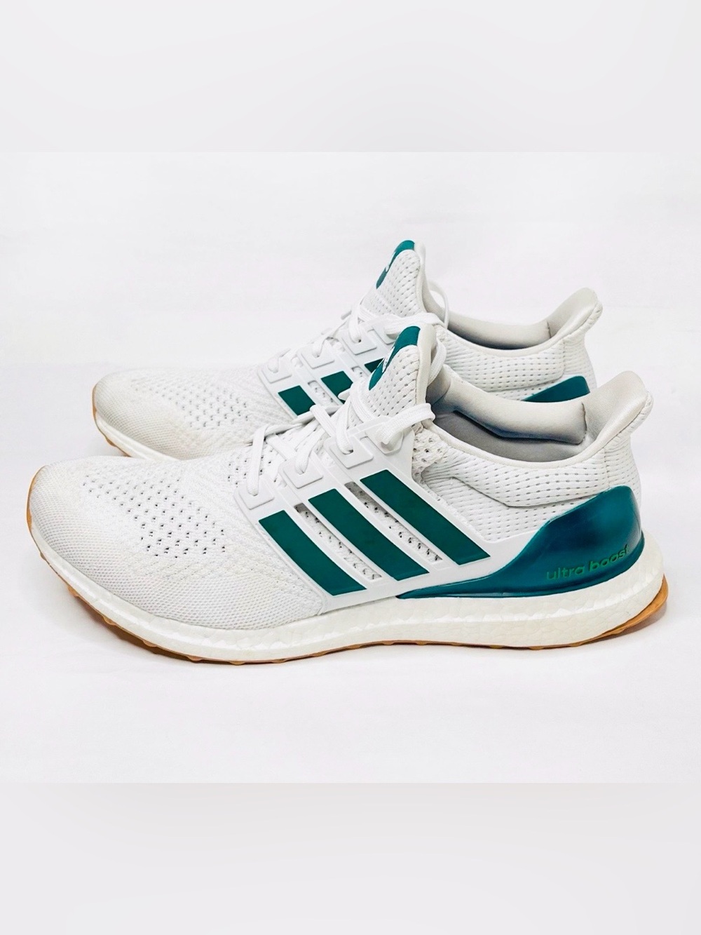 Adidas UltraBoost 1.0 Gum Pack White Collegiate Green Shoes-Mens 8 OR Womens 9